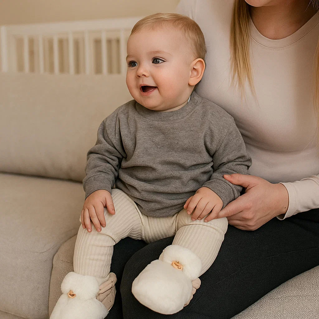 Fluffy Baby Sock Shoes – Warm, Soft & Non-Slip Comfort