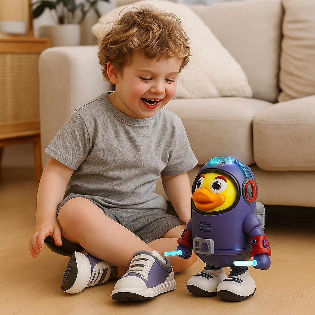 Dancing Astronaut Duck – Musical Light & Movement Toy for Kids