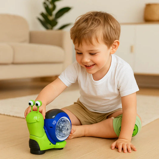 Light & Music Crawling Snail Toy – Sensory Baby Learning Toy