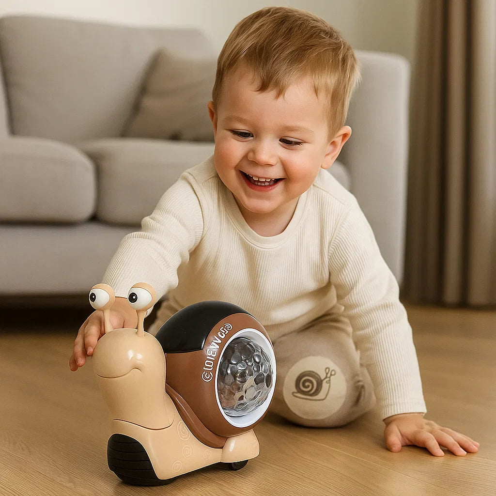 Light & Music Crawling Snail Toy – Sensory Baby Learning Toy