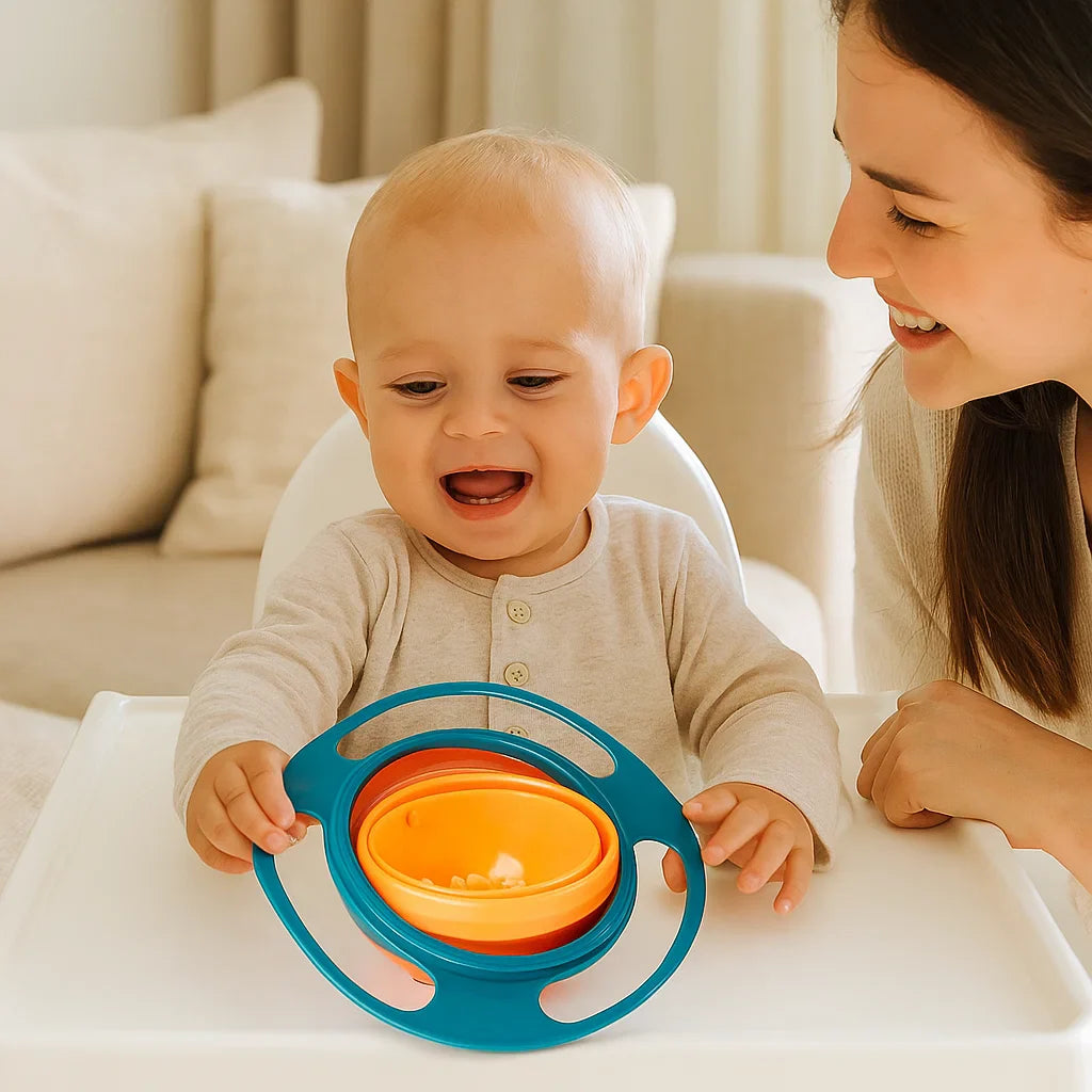 Spill-Proof Baby Bowl – 360° Anti-Spill Feeding Solution
