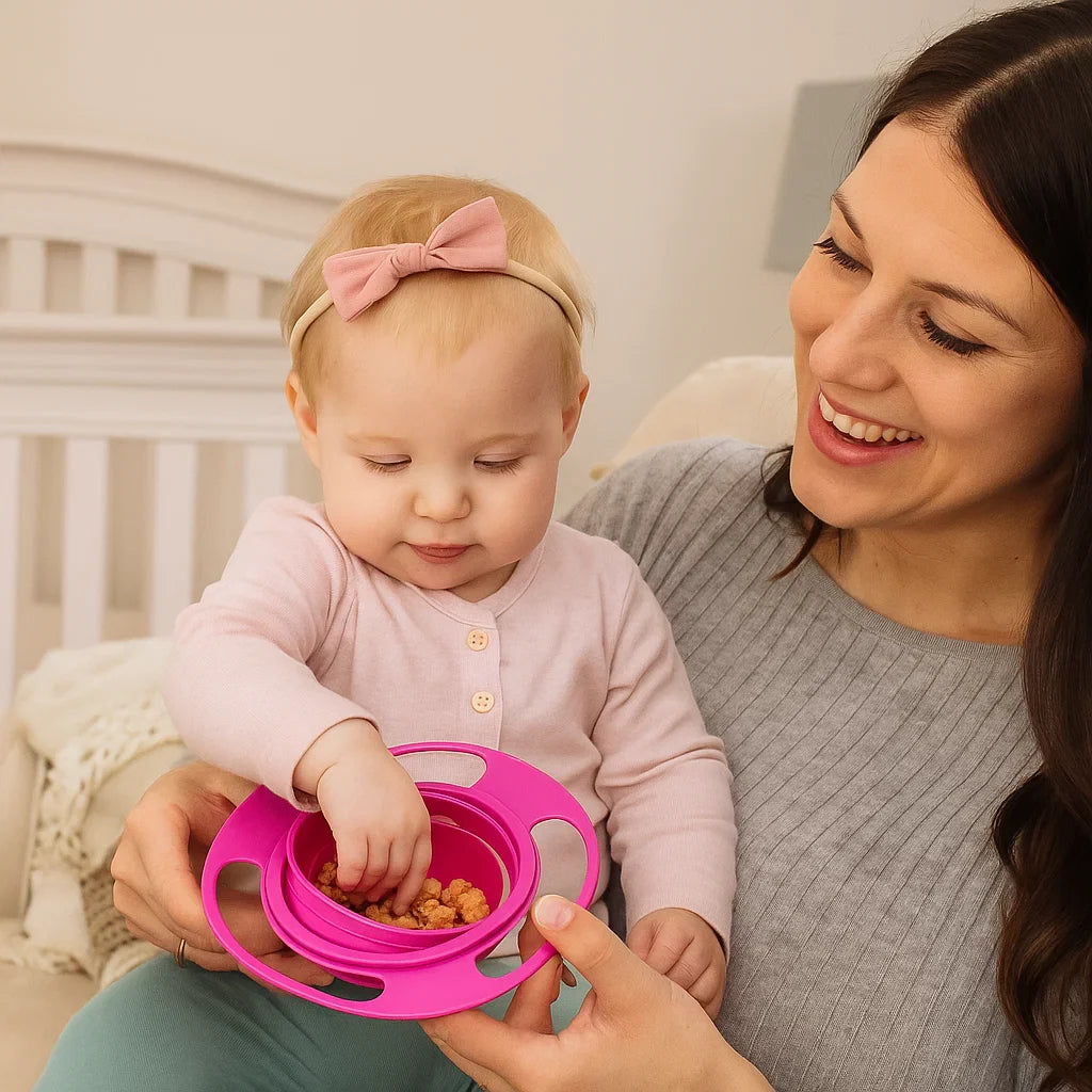 Spill-Proof Baby Bowl – 360° Anti-Spill Feeding Solution
