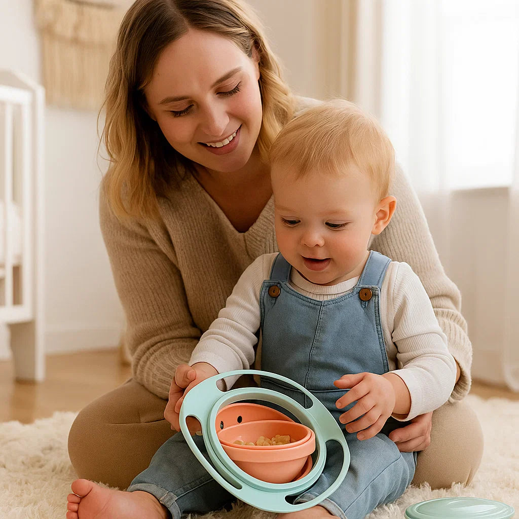 Spill-Proof Baby Bowl – 360° Anti-Spill Feeding Solution