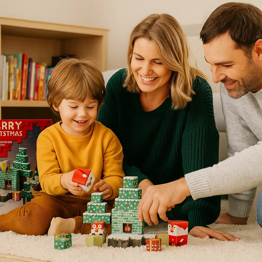 Christmas Magnetic Cube Blocks – Festive Creative Building Toy for Kids
