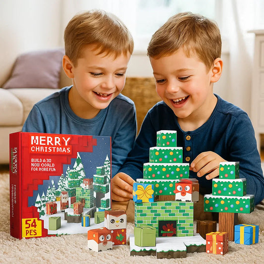 Christmas Magnetic Cube Blocks – Festive Creative Building Toy for Kids