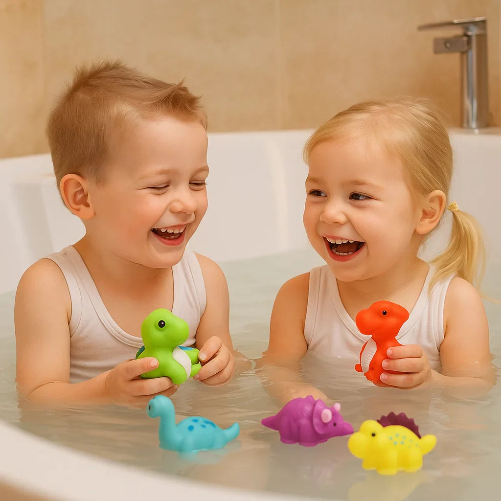 Glowing Bath Dinosaur Toys – Color-Changing LED Bath Fun