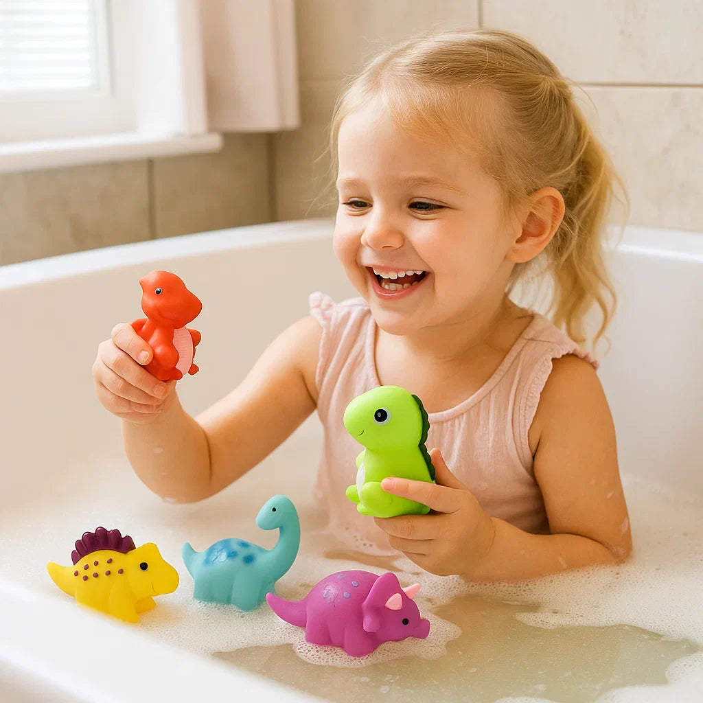 Glowing Bath Dinosaur Toys – Color-Changing LED Bath Fun