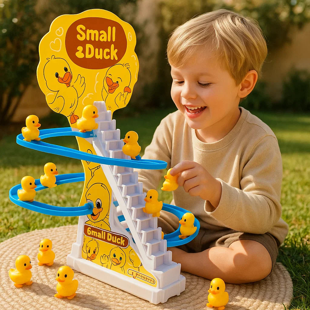 Duck Slide Roller Coaster Toy – Musical Light-Up Fun for Kids