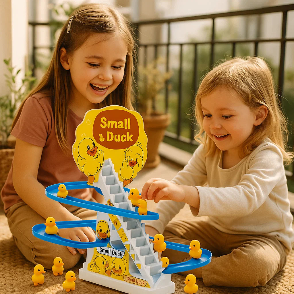 Duck Slide Roller Coaster Toy – Musical Light-Up Fun for Kids