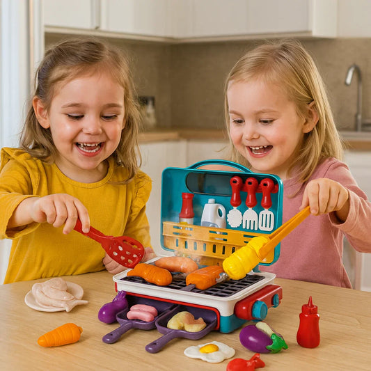 My First BBQ Grill – Kids Play Kitchen with Smoke Effect & Colour-Changing Food