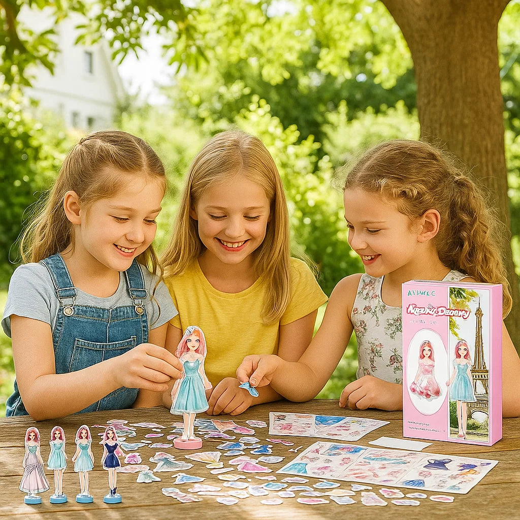Create, Style & Design Like a Little Fashion Designer – Magnetic Fashion Play Set for Kids