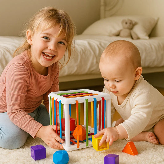 Learn Through Play – Montessori Shape Sorting & Motor Skills Box