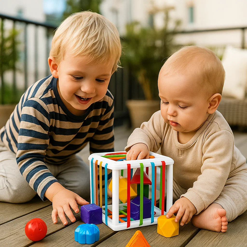 Learn Through Play – Montessori Shape Sorting & Motor Skills Box
